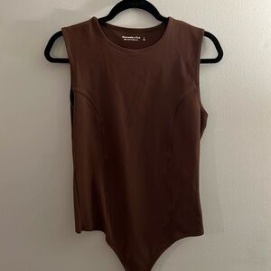 Brown abercrombie bodysuit L